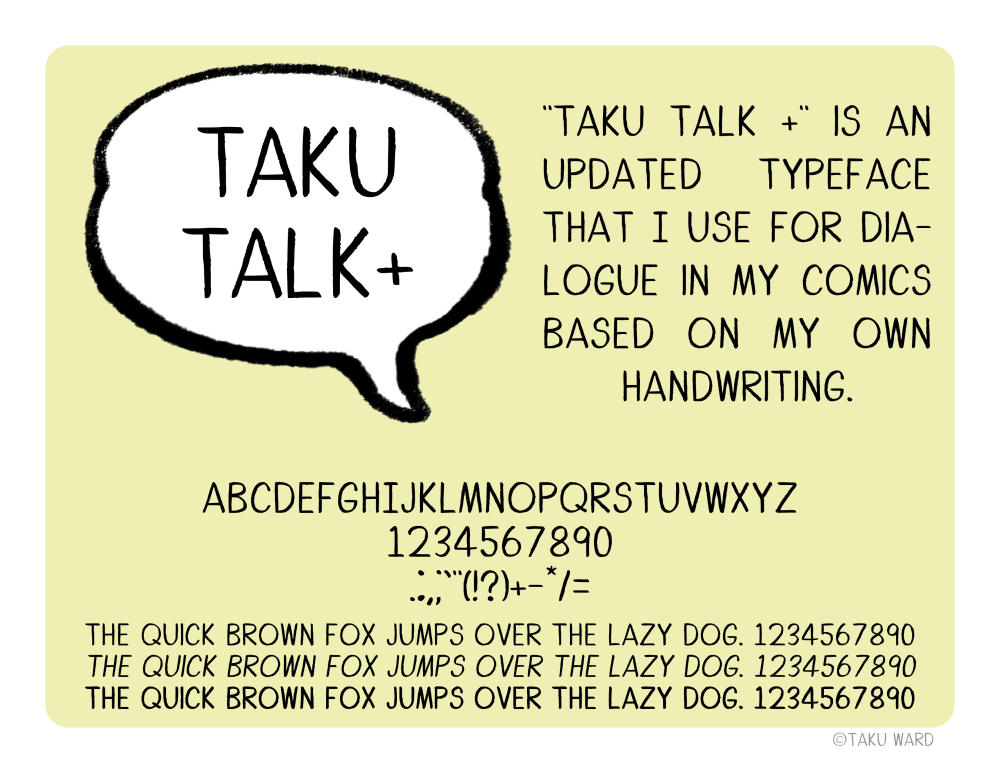 Taku Talk+ Typeface Design