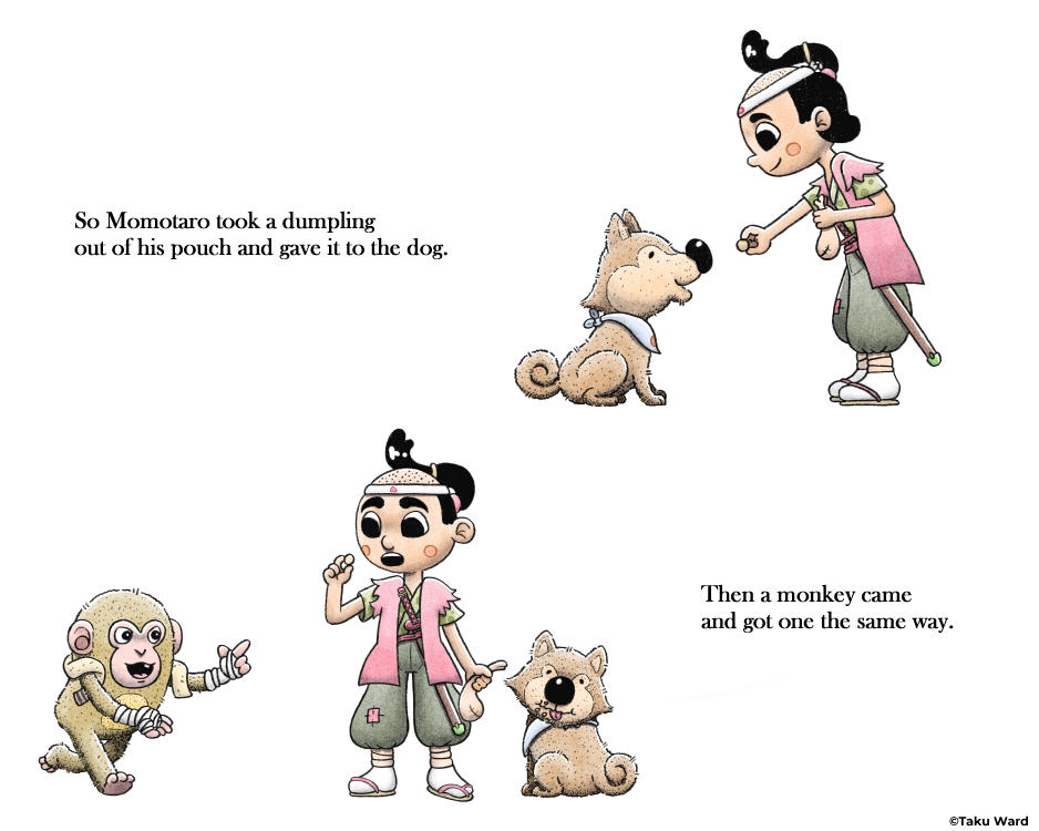 Momotaro Spot Illustrations Page 1